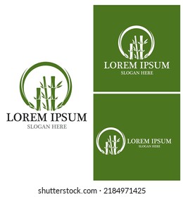 Bamboo Logo Template vector icon illustration design