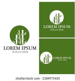 Diseño del icono de la plantilla de logotipo de bambú