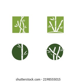 Diseño del icono de la plantilla de logotipo de bambú