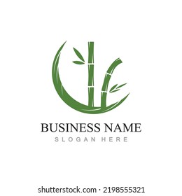 Bamboo Logo Template vector icon illustration design