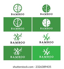 Bamboo Logo Template vector icon illustration design