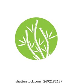 Diseño de ilustración de icono de Vector de Plantilla de logotipo de bambú