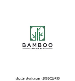 bamboo logo template in white background