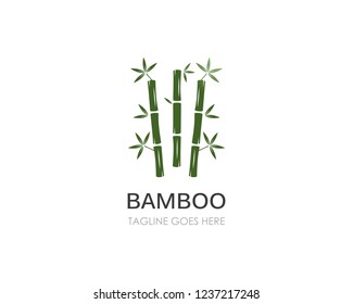 Bamboo logo vector icon illustration design 