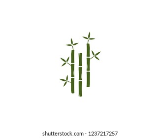 Bamboo logo vector icon illustration design 