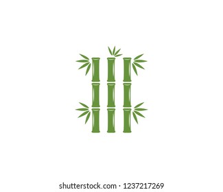 Bamboo logo vector icon illustration design 