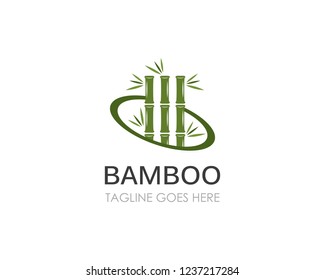 Bamboo logo vector icon illustration design 