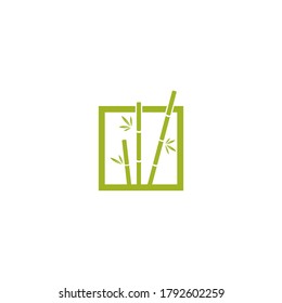 Diseño de iconos vectores de logotipo de bambú 