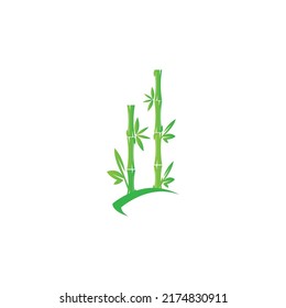 Bamboo logo vector icon illustration design