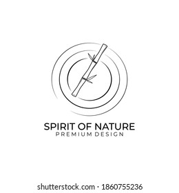 bamboo logo vector illustration design, meditation logo template for relaxation , massage, salon, spa, refresh
