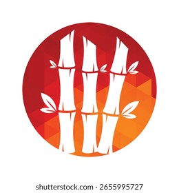 Vektorgrafik-Symbol des Bambus-Logos. Panda Food Green Plant Vector.