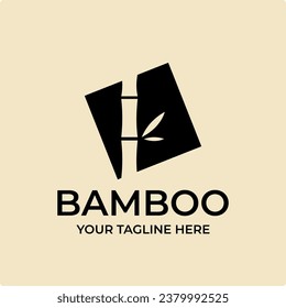 Bamboo logo vector simple illustration template icon graphic design