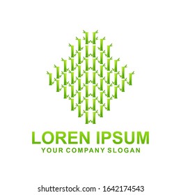 bamboo logo vector, template, illustration