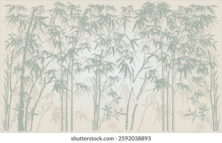 Bamboo long tree leaves wallpaper natural forest