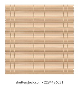 Bamboo mat background for making sushi. Top view. Realistic texture makisu or curtain. Vector illustration