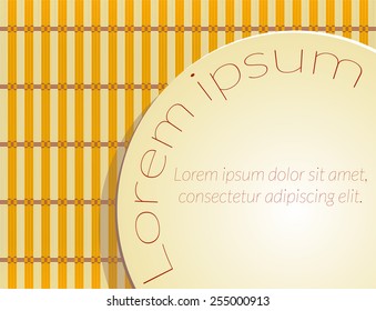 a bamboo mat with a dish