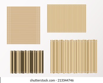 bamboo mat texture and background. vector illustration.