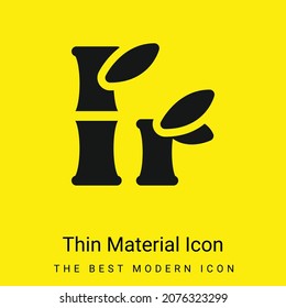 Bamboo minimal bright yellow material icon