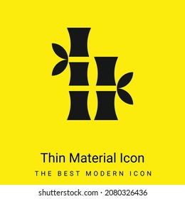 Bamboo minimal bright yellow material icon