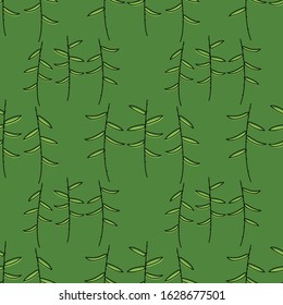 Bamboo minimalist seamless vector pattern
