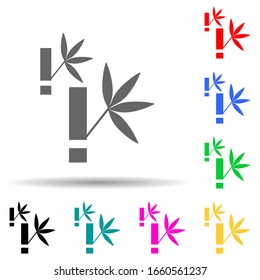 bamboo multi color style icon. Simple glyph, flat vector of spa icons for ui and ux, website or mobile application