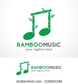 Bamboo Music Logo Template Design, Symbol, Icon
