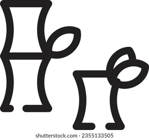Bamboo Nature Plant Outline Icon