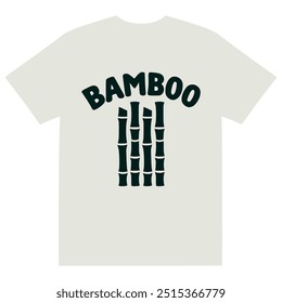 bamboo nature t shirt fashion sticker vector illustration template design