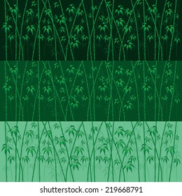 bamboo on green vector background 