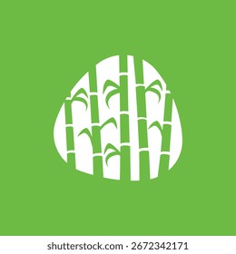Estilo moderno del logotipo abstracto del panda de bambú