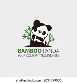 Bamboo Panda Logo Design Template