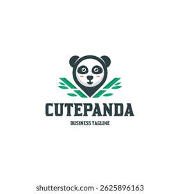 vetor do logotipo do mascote do panda de bambu