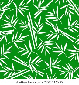 Bamboo pattern background set. Collection icon bamboo. Vector