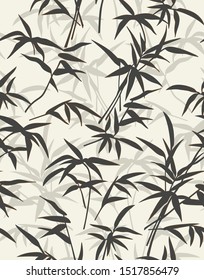 bamboo pattern Decorative seamless pattern with bamboo branches and leaves Bamboo forest background design