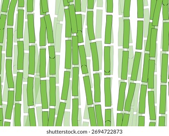 Patrón de bambú Células de clorofila verde bajo el microscopio Concept.eps