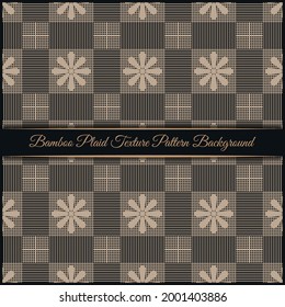 Bamboo Plaid Texture Pattern Background