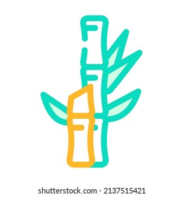 bamboo plant color icon vector. bamboo plant sign. isolated symbol illustration