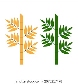 Bamboo plant flat design illustration