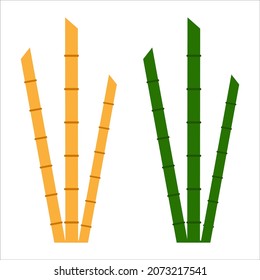 Bamboo plant flat design illustration