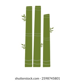 Bamboo Plant. Flat design style with white background