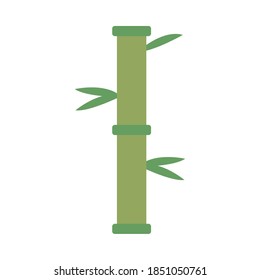 bamboo plant flat style icon vector illustration design