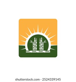Bamboo Plant Icon and Symbol vector template Illustration