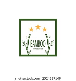 Ilustração do modelo de vetor Símbolo e Ícone da Planta de Bambu