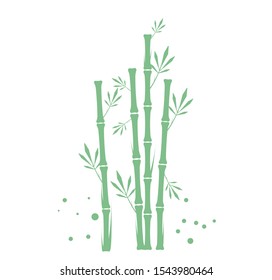 Bamboo Plant Illustration Icon as EPS 10 File