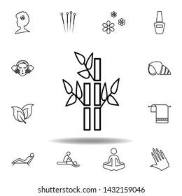 bamboo plants of spa outline icon. Detailed set of spa and relax illustrations icon. Can be used for web, logo, mobile app, UI, UX