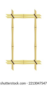 Bamboo rectangular flat frame illustration