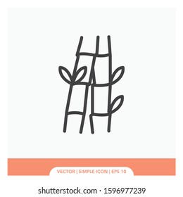 Bamboo relaxation Icon Vector Illustration