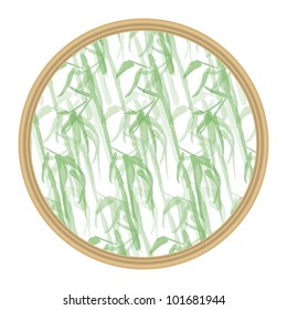 Bamboo round frame