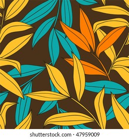 Bamboo - seamless floral pattern