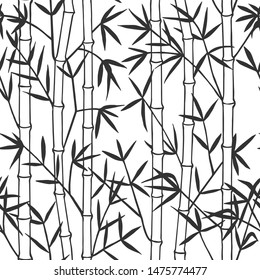 Bamboo seamless pattern, eps10 vector illustration. hand drawing
